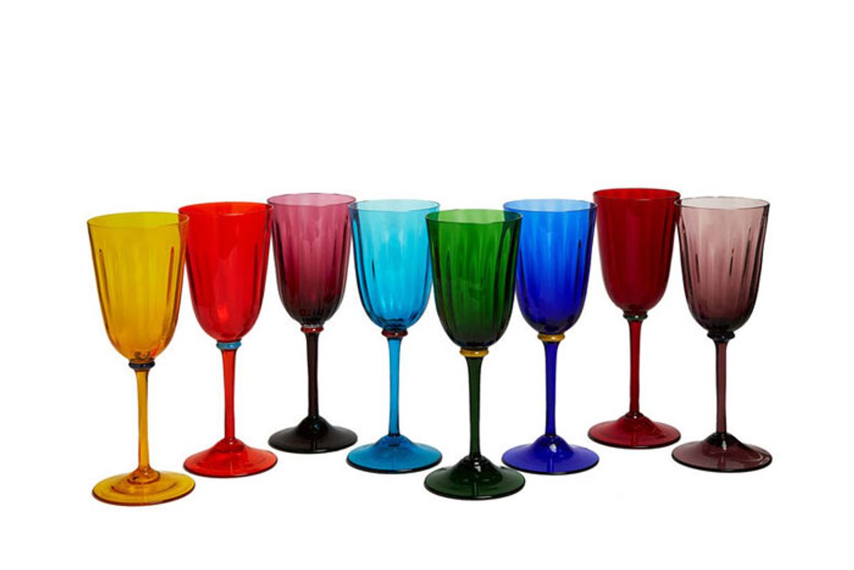 la doublej wine rainbow glasses set 8
