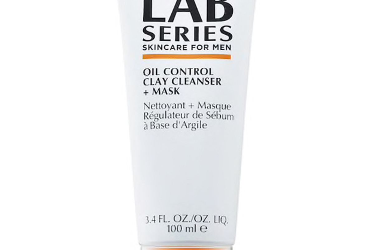 lab series for men oil control clay cleanser and mask