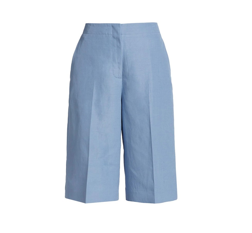 Lafayette 148 New York Ryerson Silk-linen Bermuda Shorts