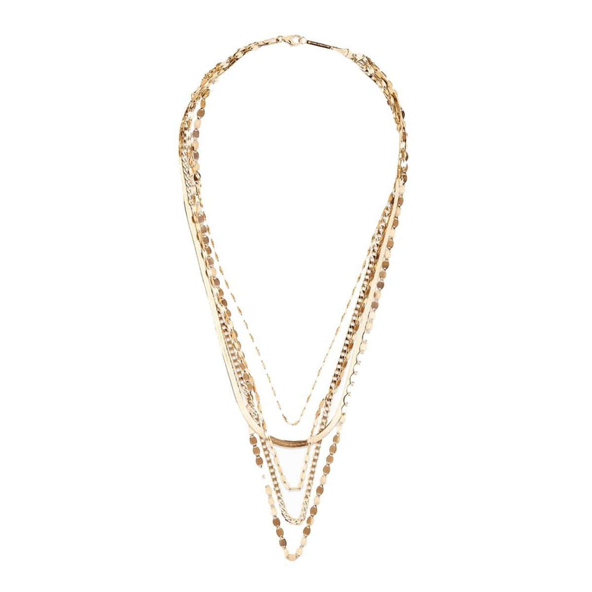 lana 14k multi strand layering choker