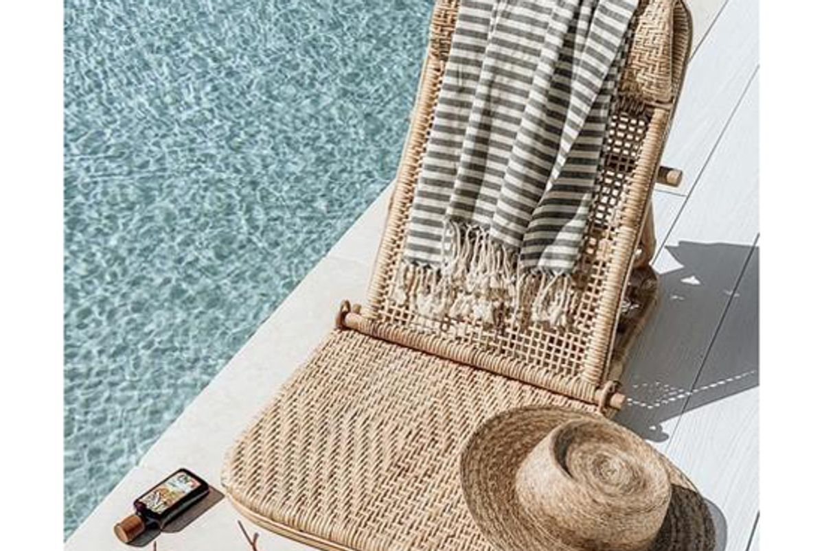 land and sand essentials rattan beach chair the sol lounger