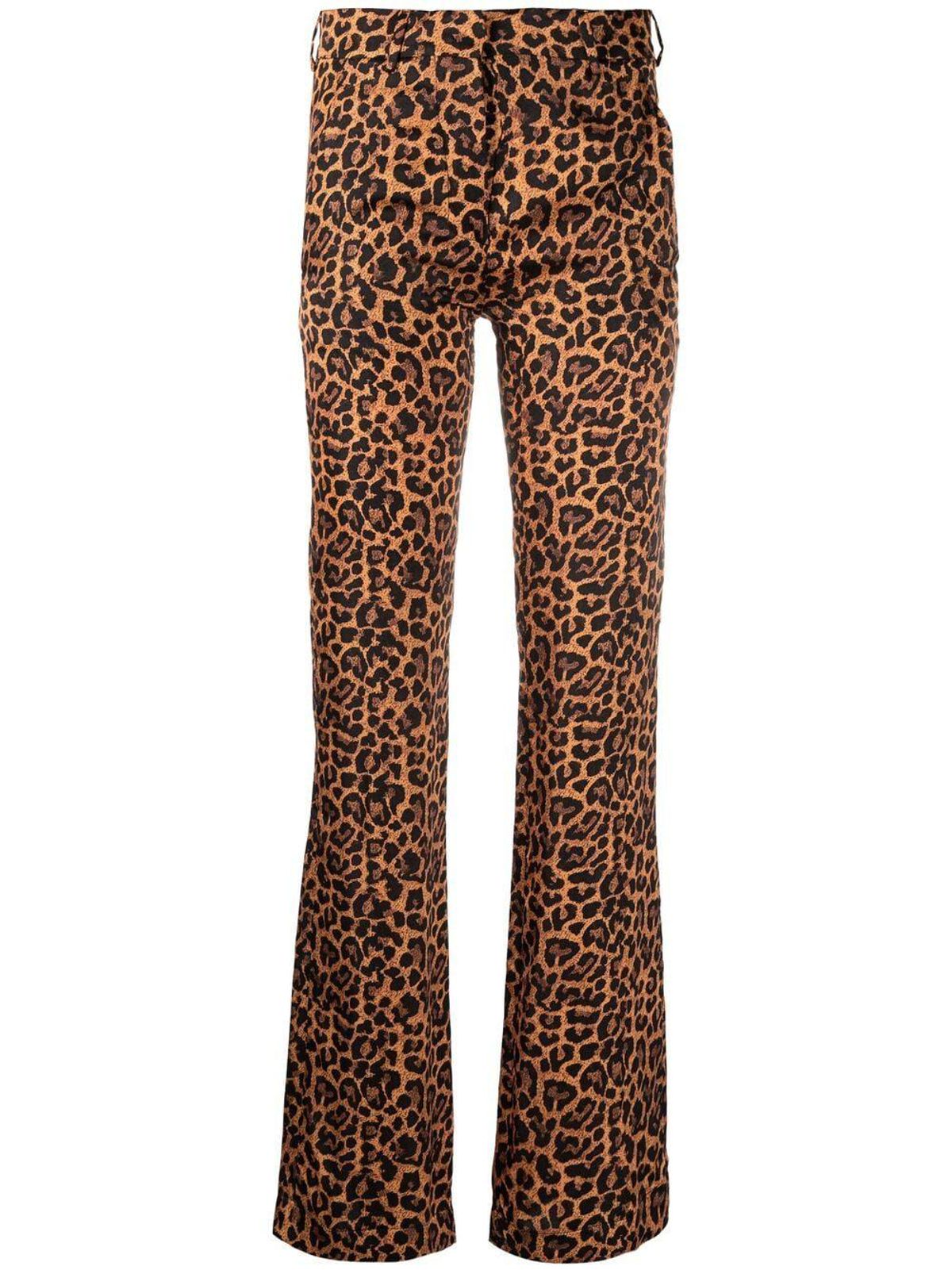 laneus leopard print trousers