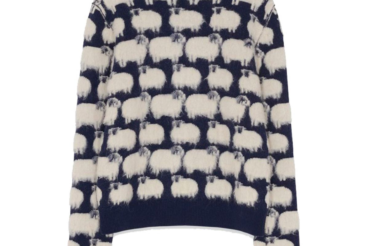 lanvin patterned wool jumper