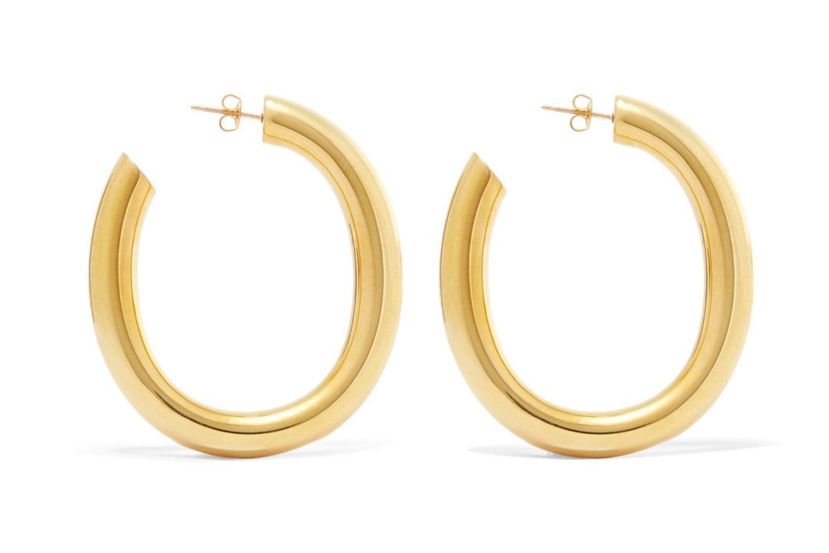 laura lombardi curve gold hoop earrings
