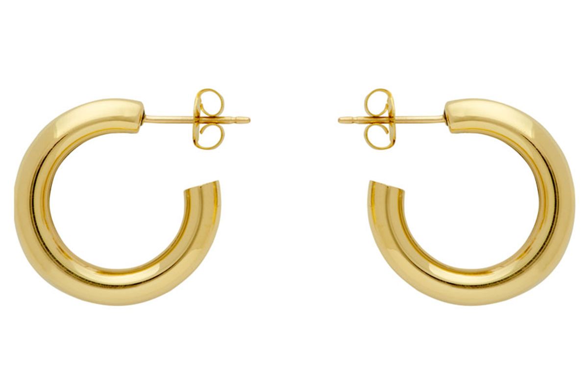 laura lombardi gold medium hoop earrings