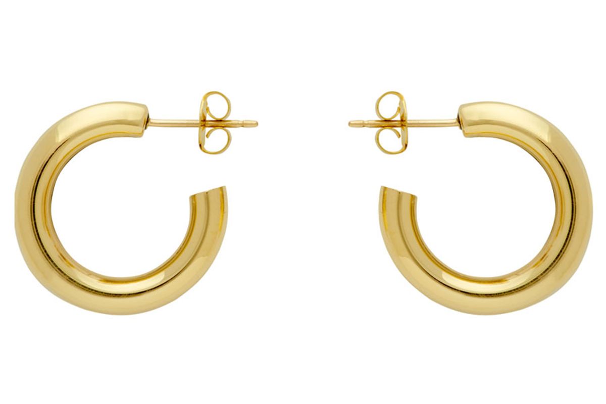 laura lombardi gold medium hoop earrings