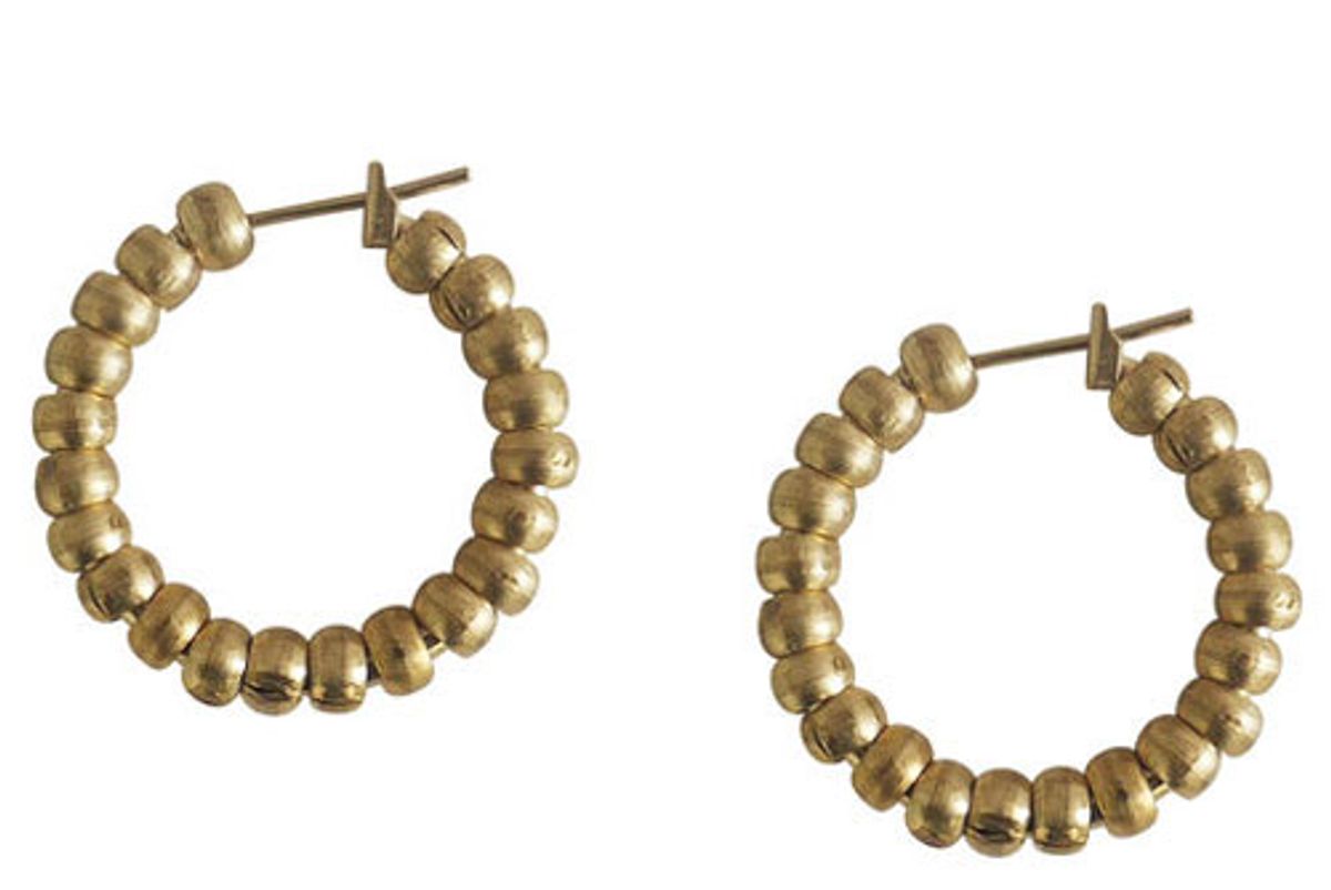 laura lombardi mini bead hoops