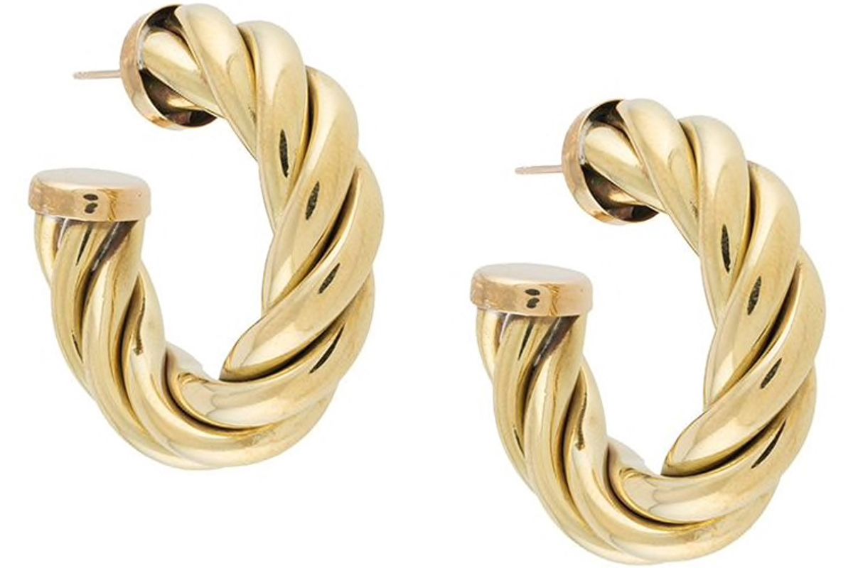 laura lombardi spira gold tone hoop earrings