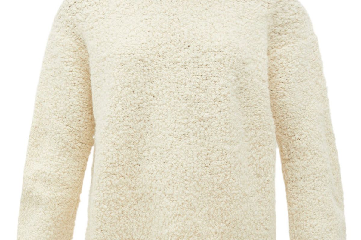 lauren manoogian alpaca blend boucle sweater