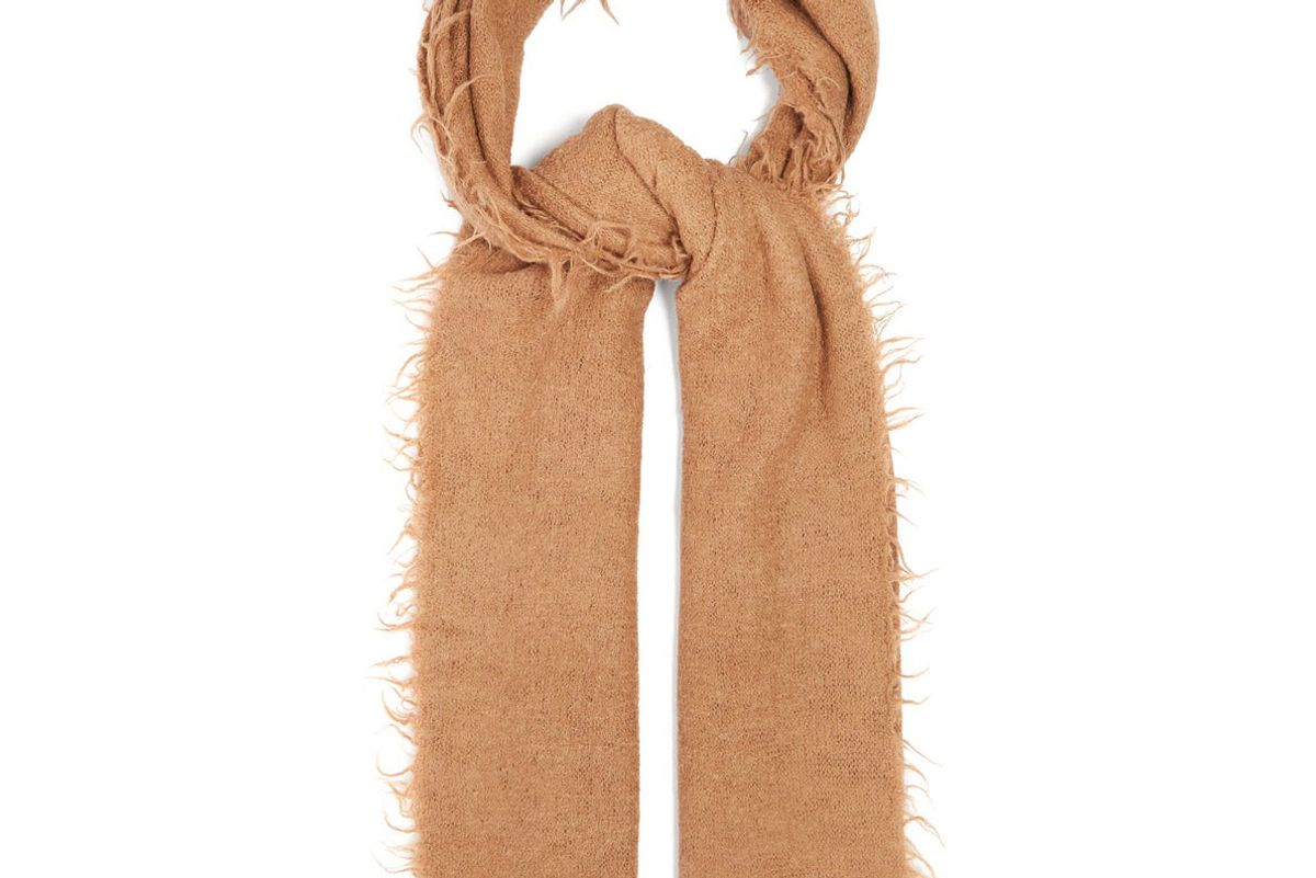 lauren manoogian fringed baby alpaca wool scarf