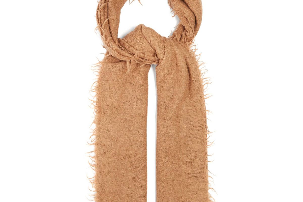 lauren manoogian fringed baby alpaca wool scarf
