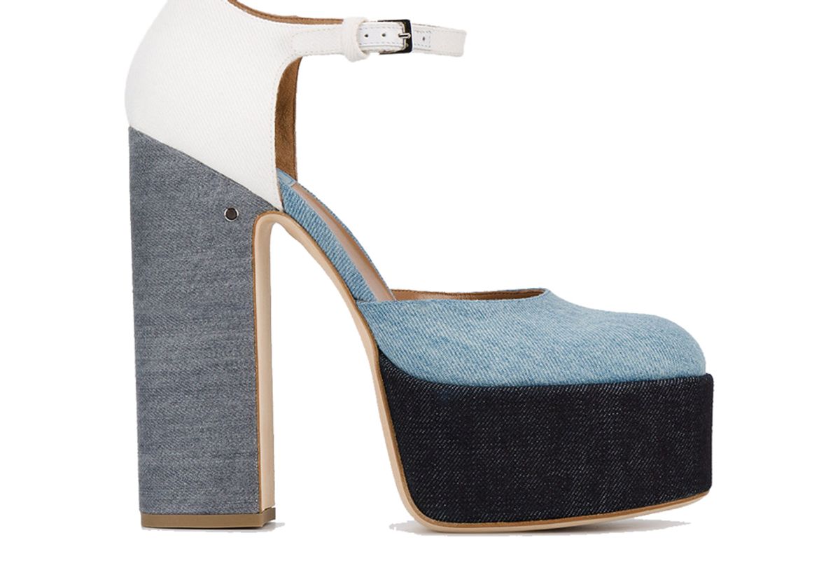 Lila Denim Pumps