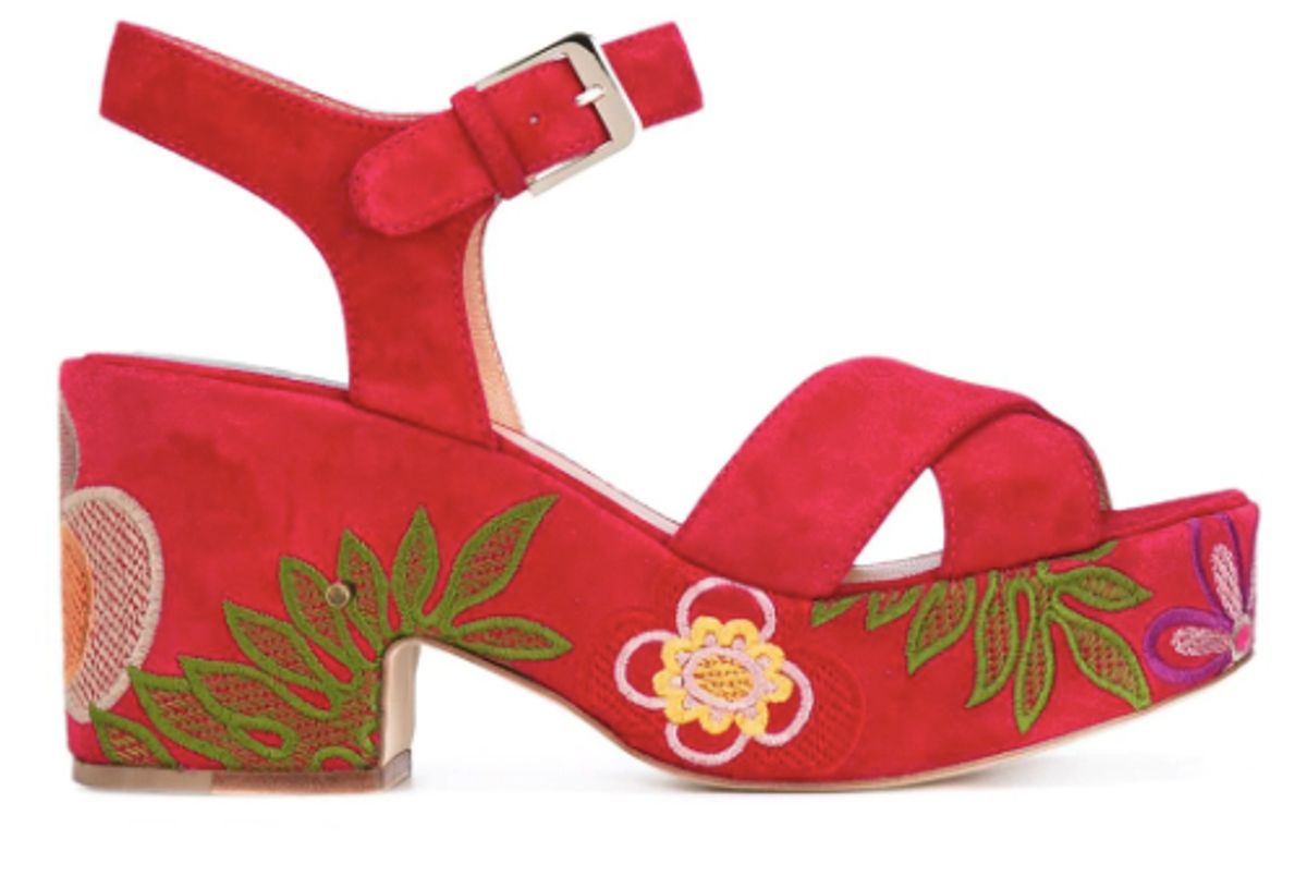 laurence decade nadine floral embroidered sandals
