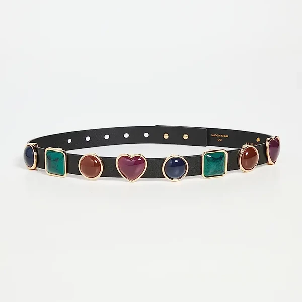 Lele Sadoughi Candy Heart Station Belt