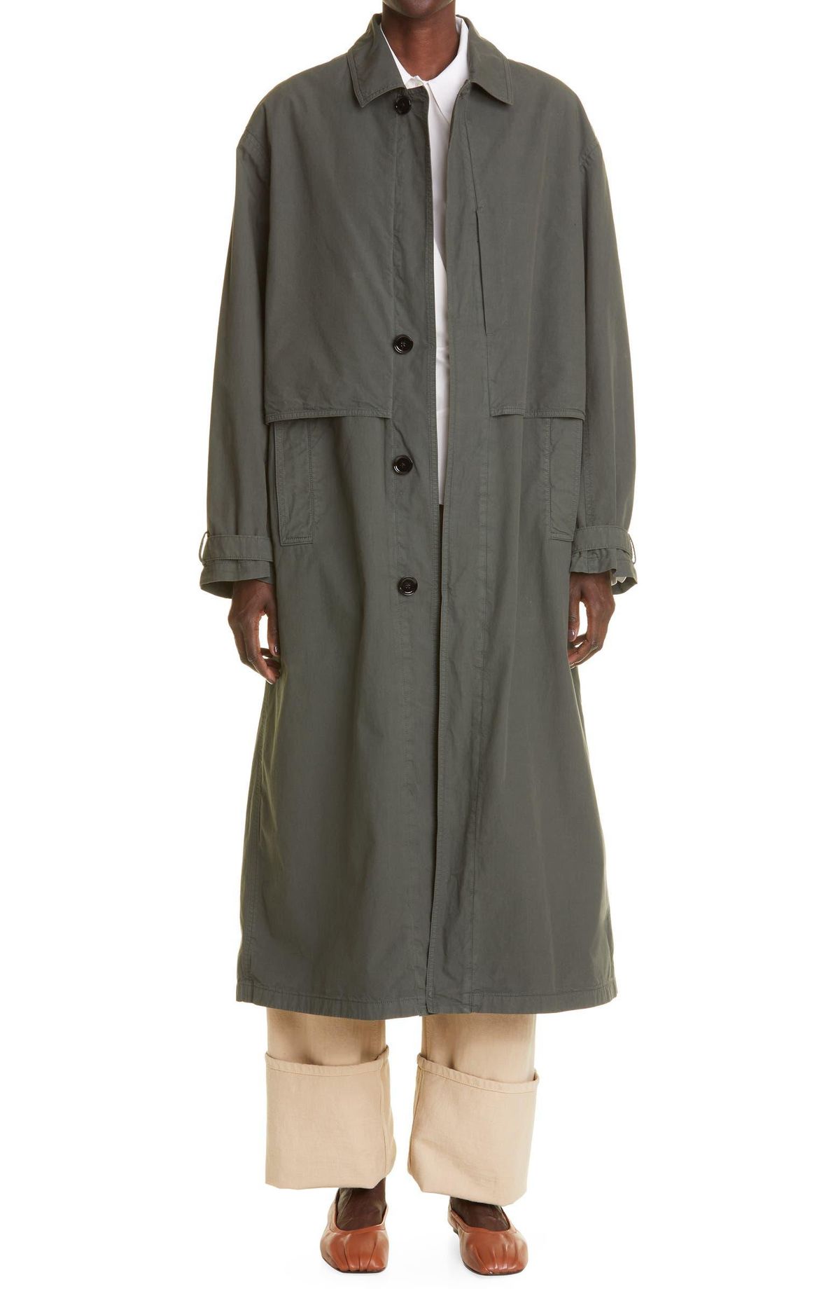 lemaire cotton coat