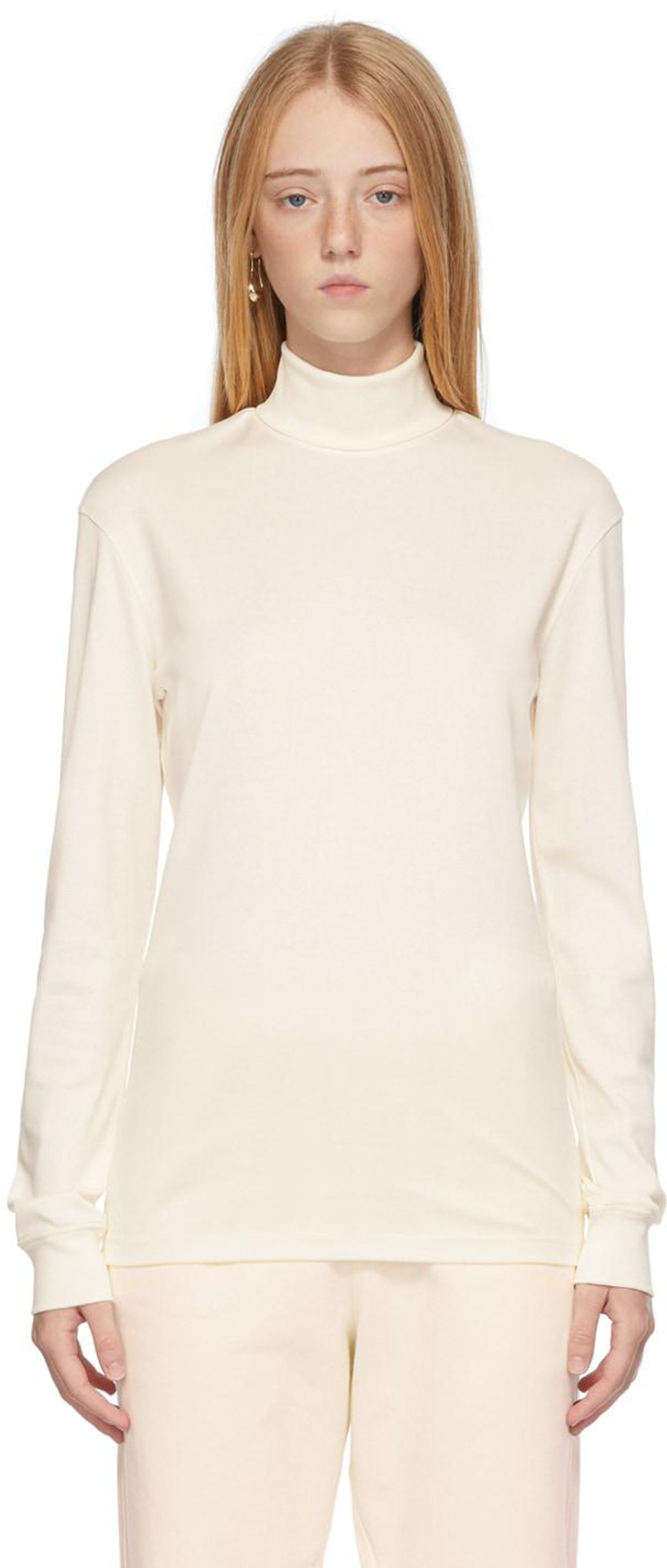 lemaire off-white high collar turtleneck