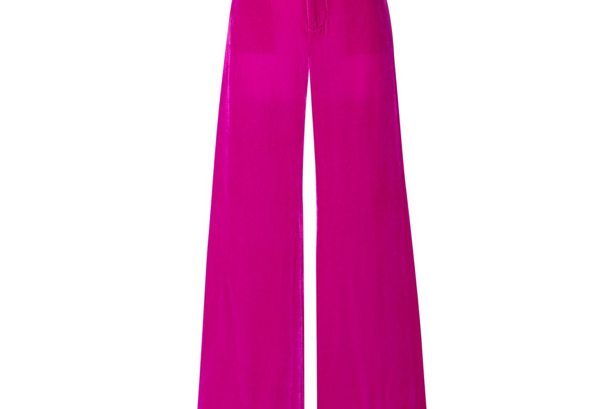 les reveries velvet wide leg pants