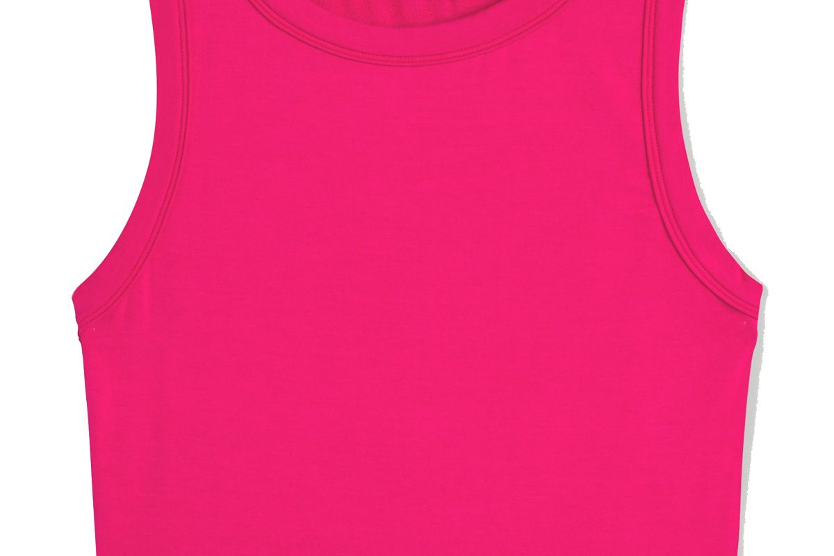 leset cropped stretch terry tank