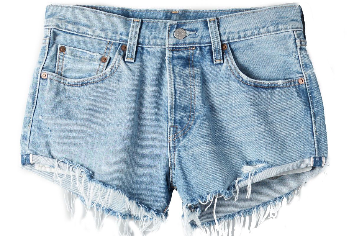 levis cut off denim shorts