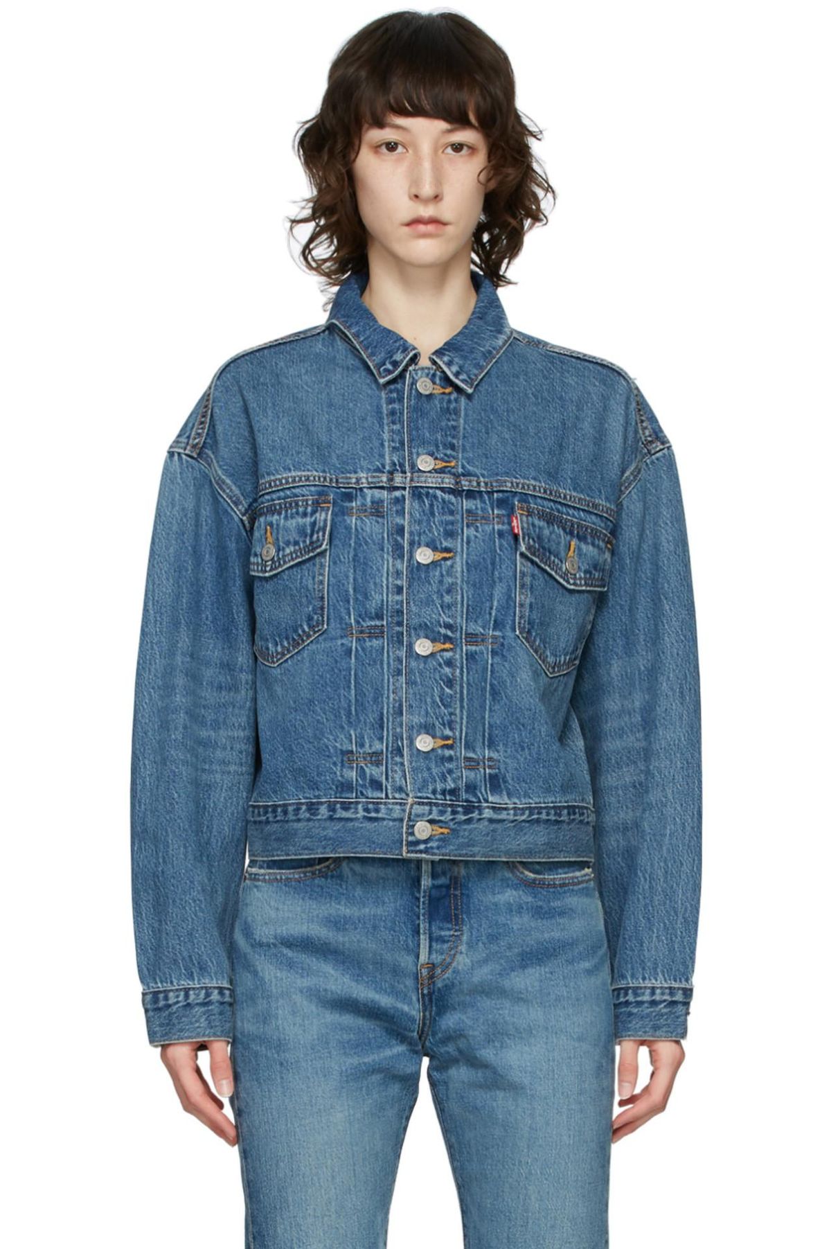 levis denim heritage fit trucker jacket