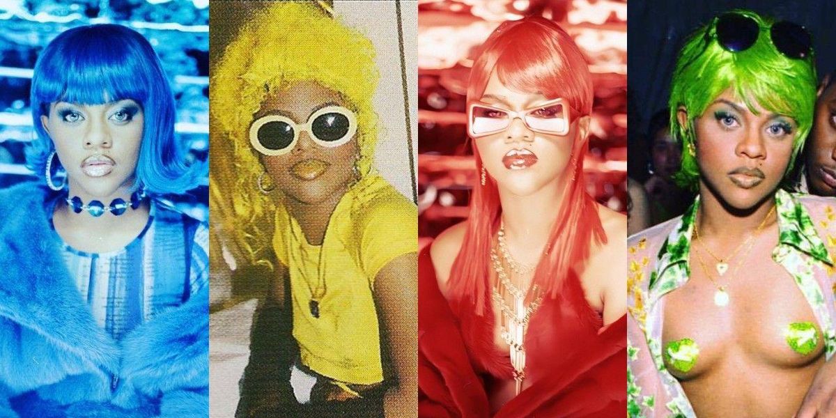 on Lil' Kim’s '90s and early 2000s beauty looks, specifically the...