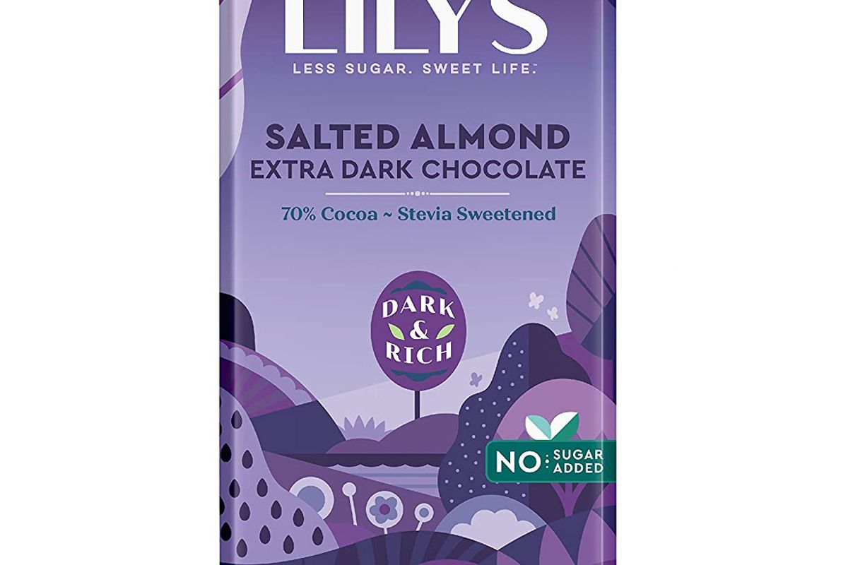 lilys salted almond dark chocolate bar