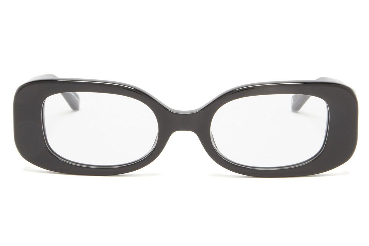 linda farrow lola rectangular acetate glasses