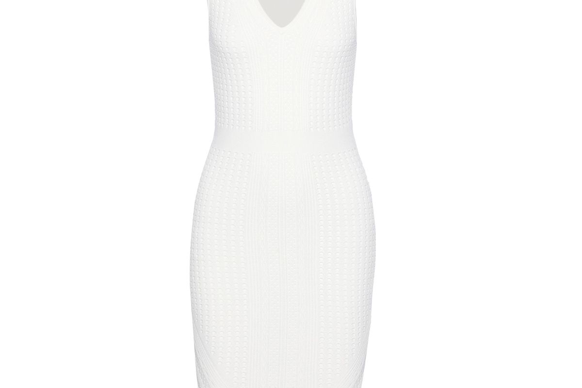 line spencer pointelle knit mini dress