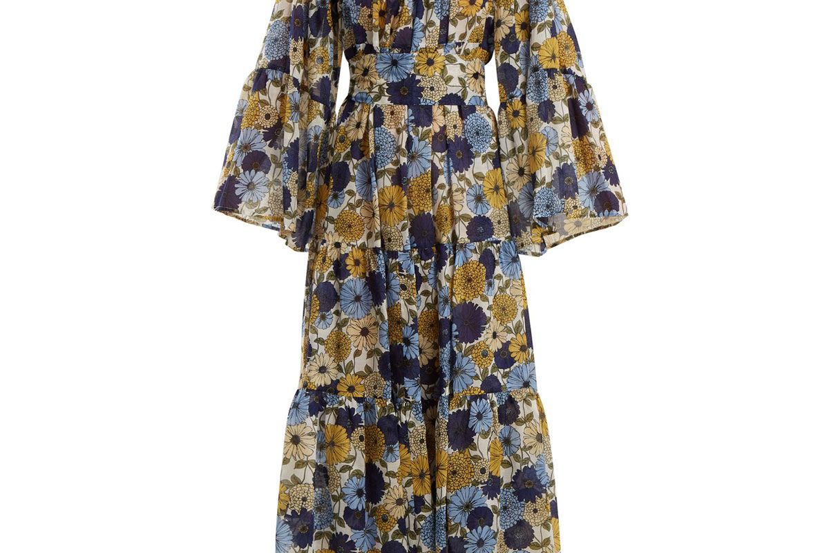 lisa marie fernandez floral print cotton dress