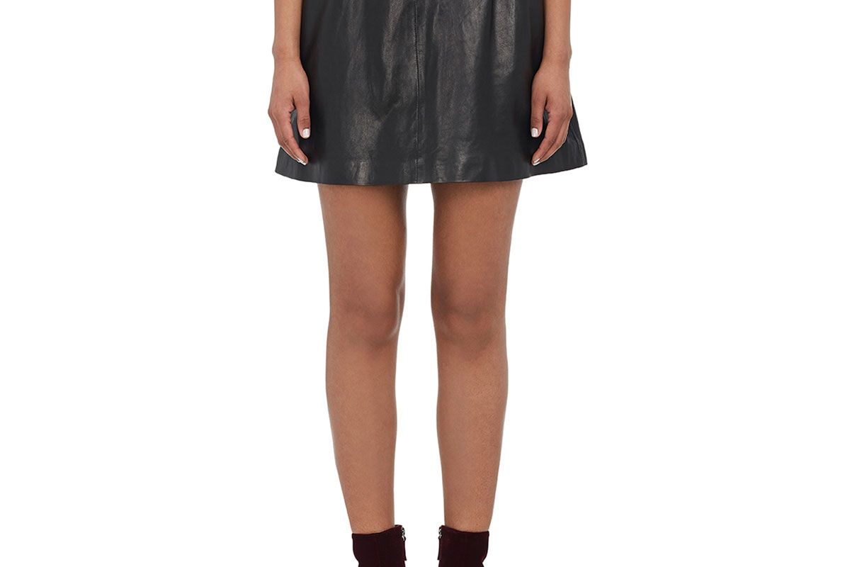 lisa perry paper bag leather skirt
