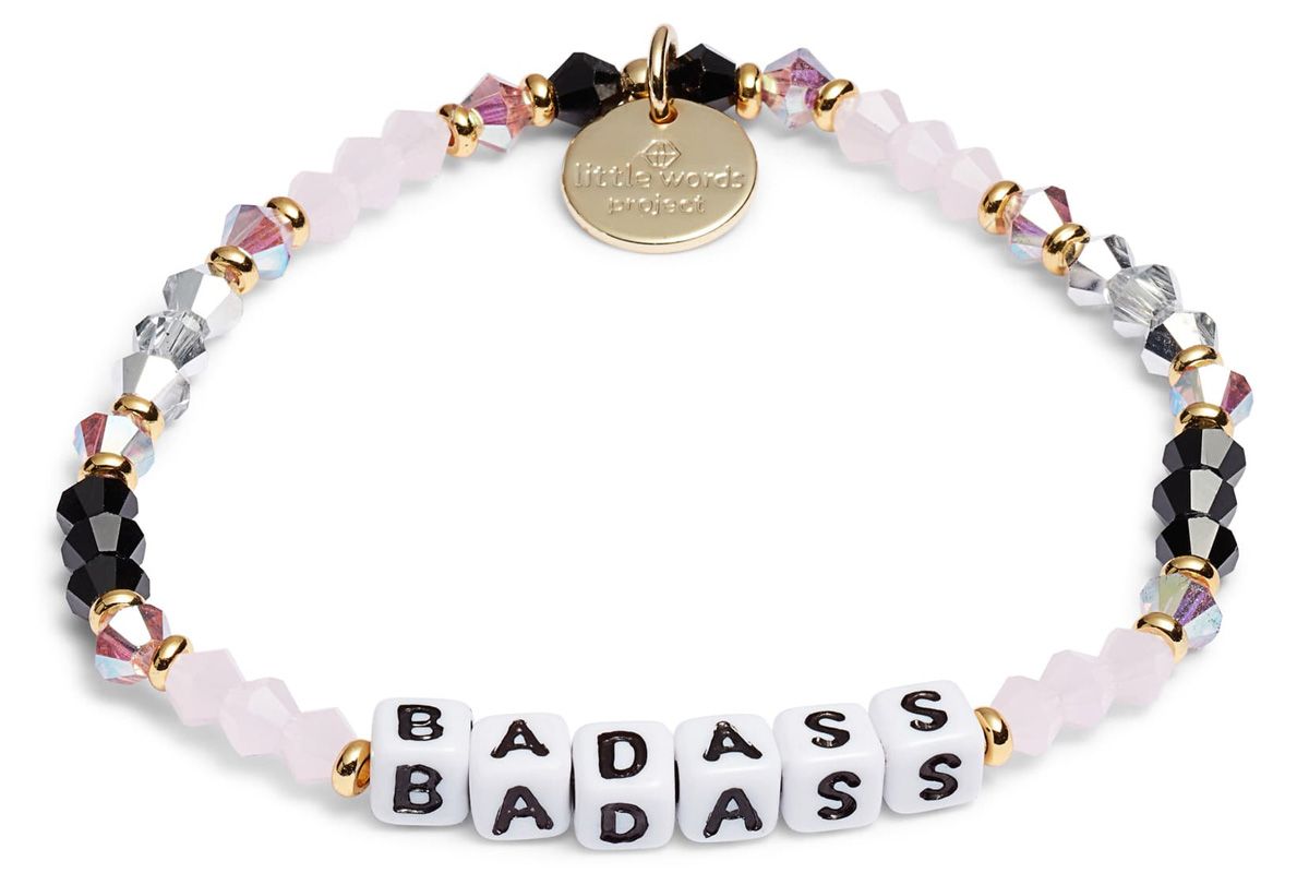 little words project breast cancer support beaded stretch bracelet