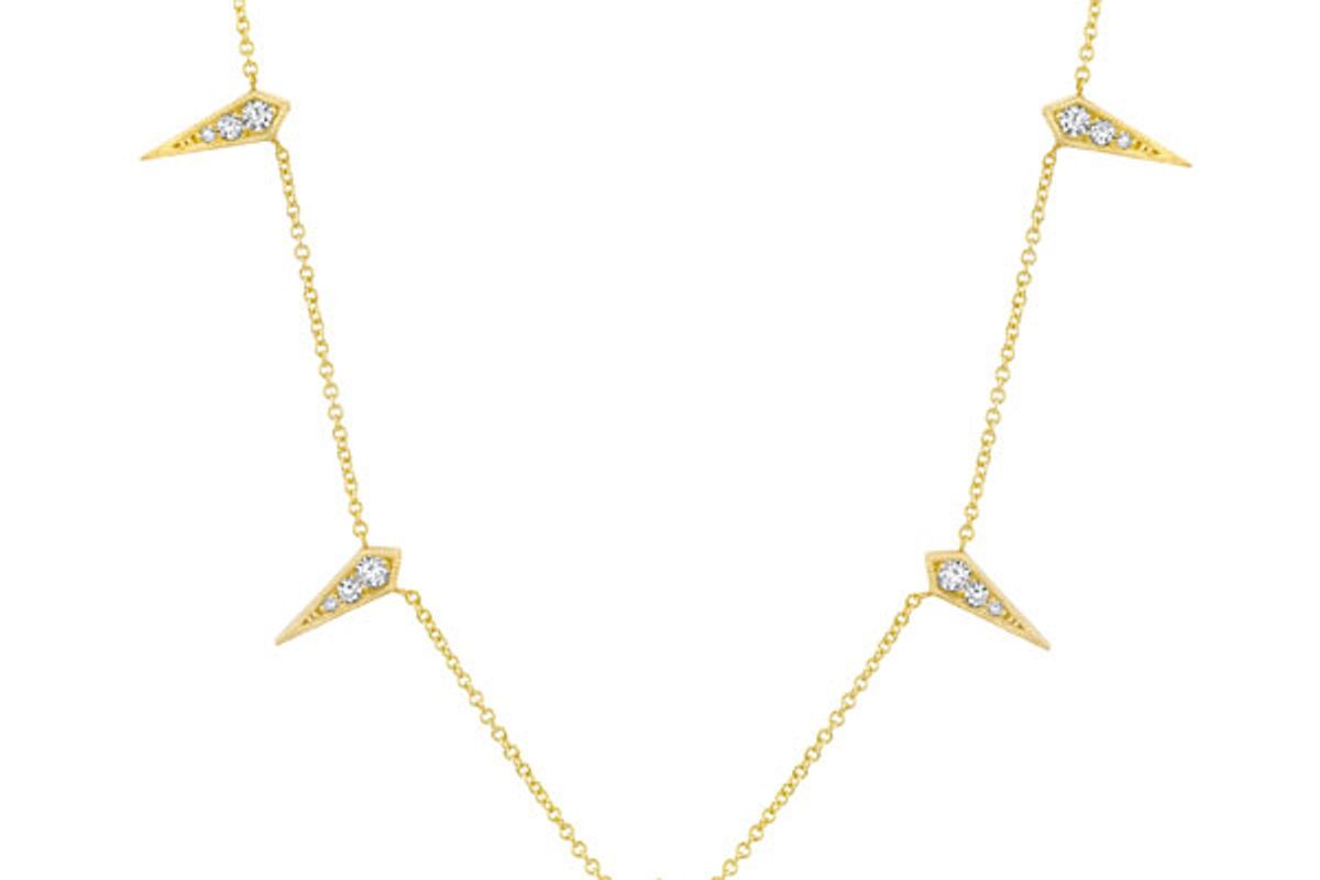 Five Kite Necklace with White Diamonds