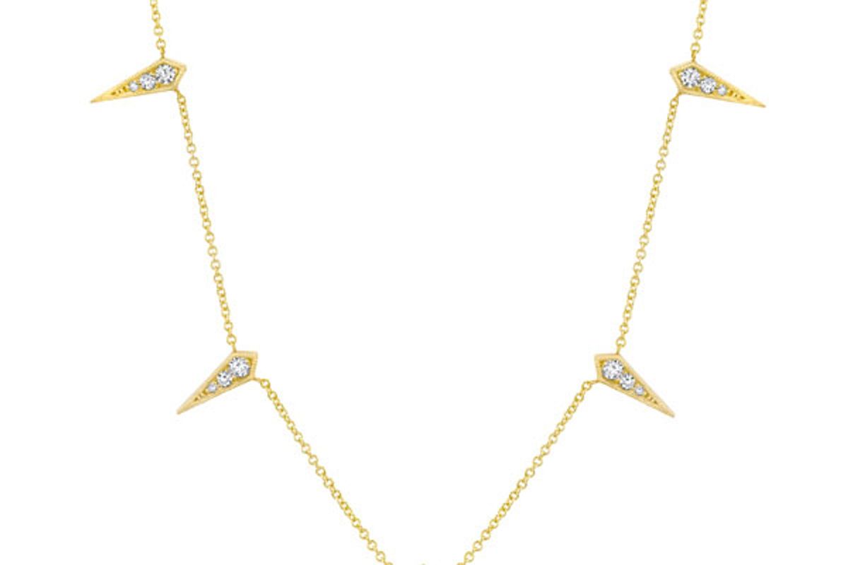 Five Kite Necklace with White Diamonds