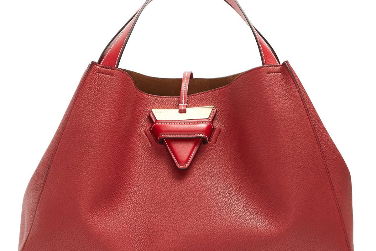 Barcelona Grained-Leather Tote