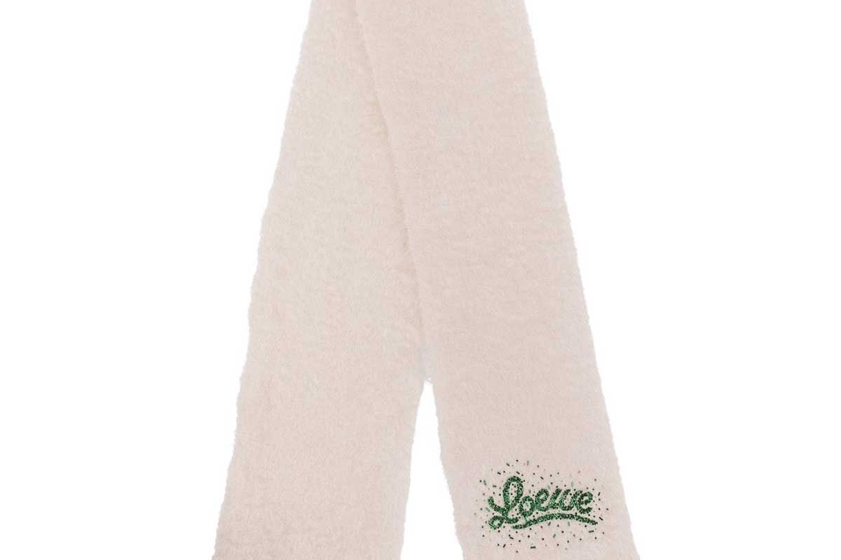 loewe bead embellished mohair blend scarf