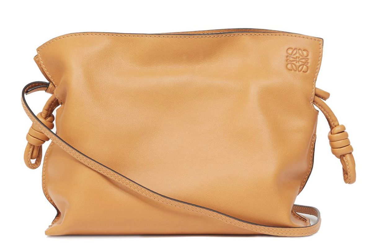 loewe flamenco drawstring leather cross-body bag