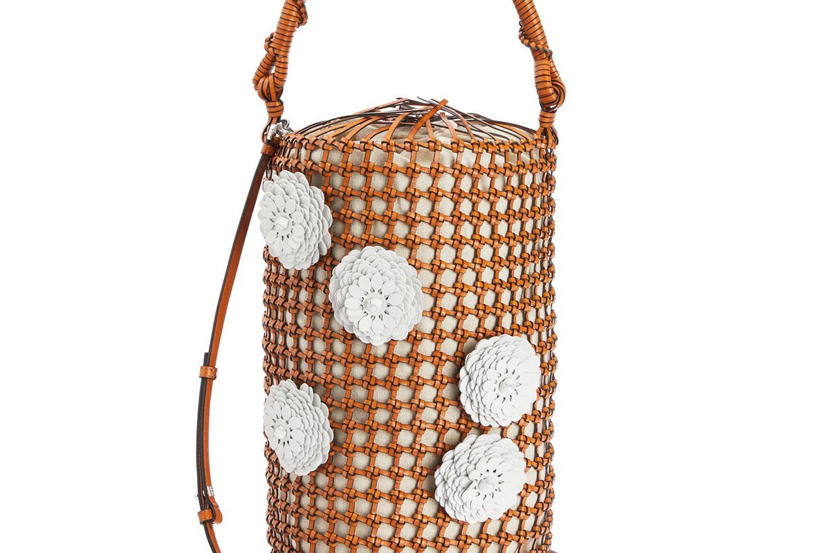 loewe flower bucket mesh bag