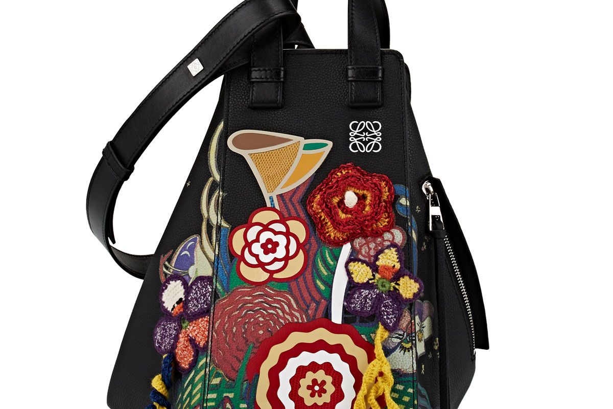 loewe hammock bouquet medium leather bag