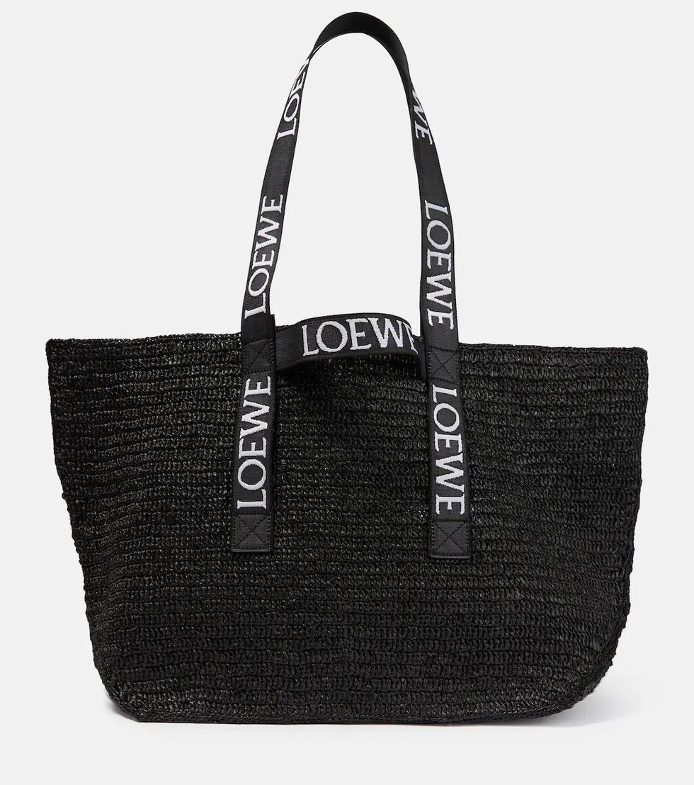 Loewe Ibiza Fold Shopper Raffia Tote Bag