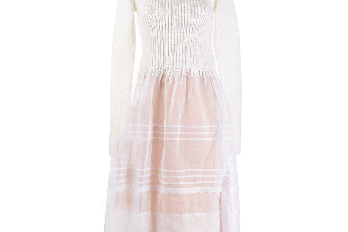 loewe knitted sheer dress