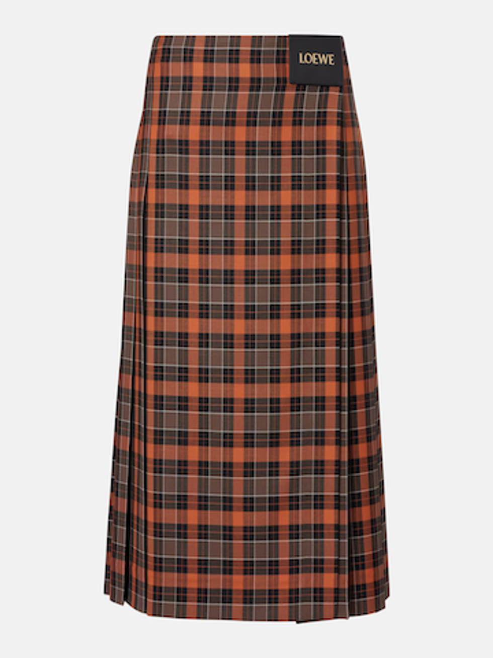 Loewe Plaid Wrap Skirt