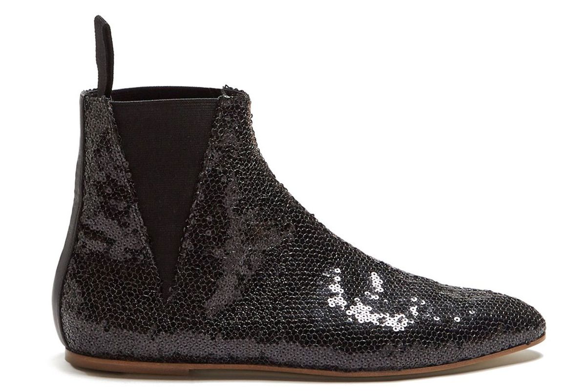 loewe sequin embellished ankle boots