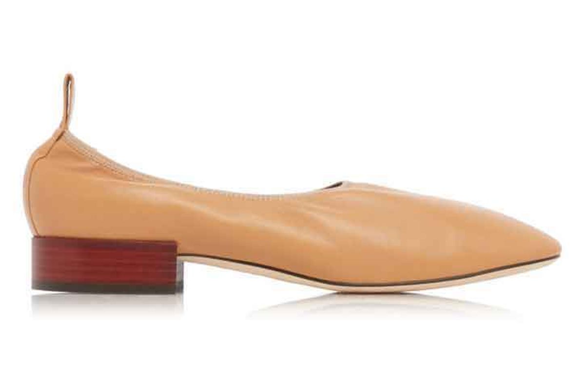 loewe soft leather ballerina flats