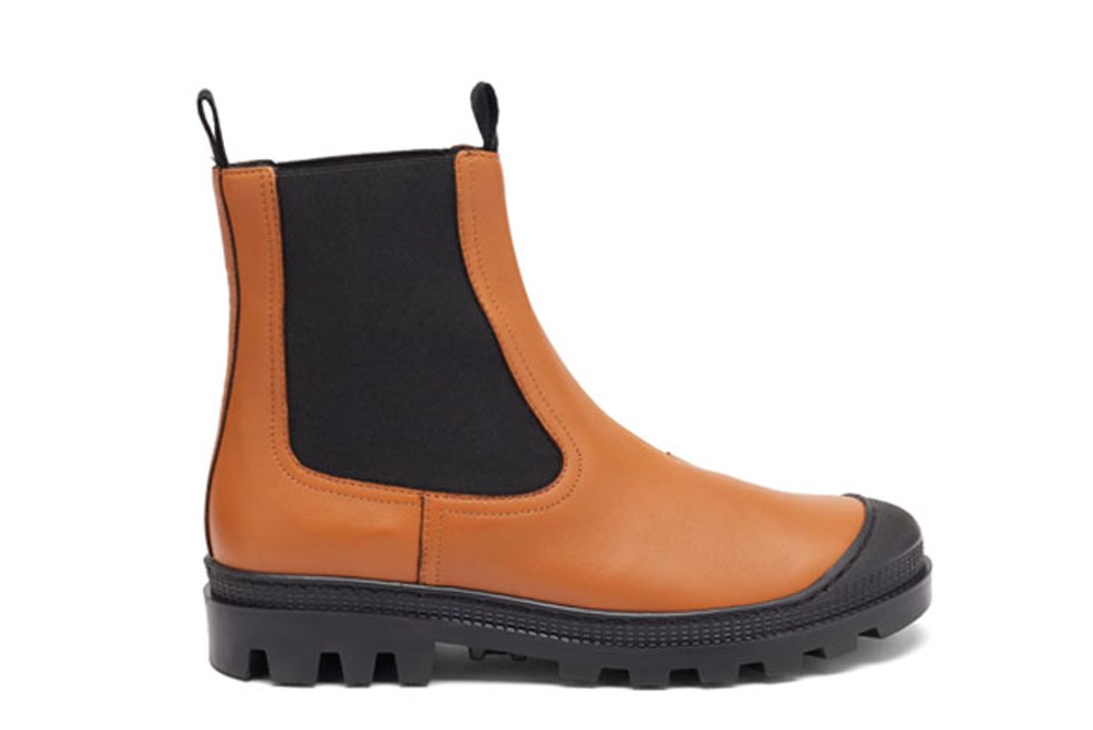 loewe toe cap leather chelsea boots