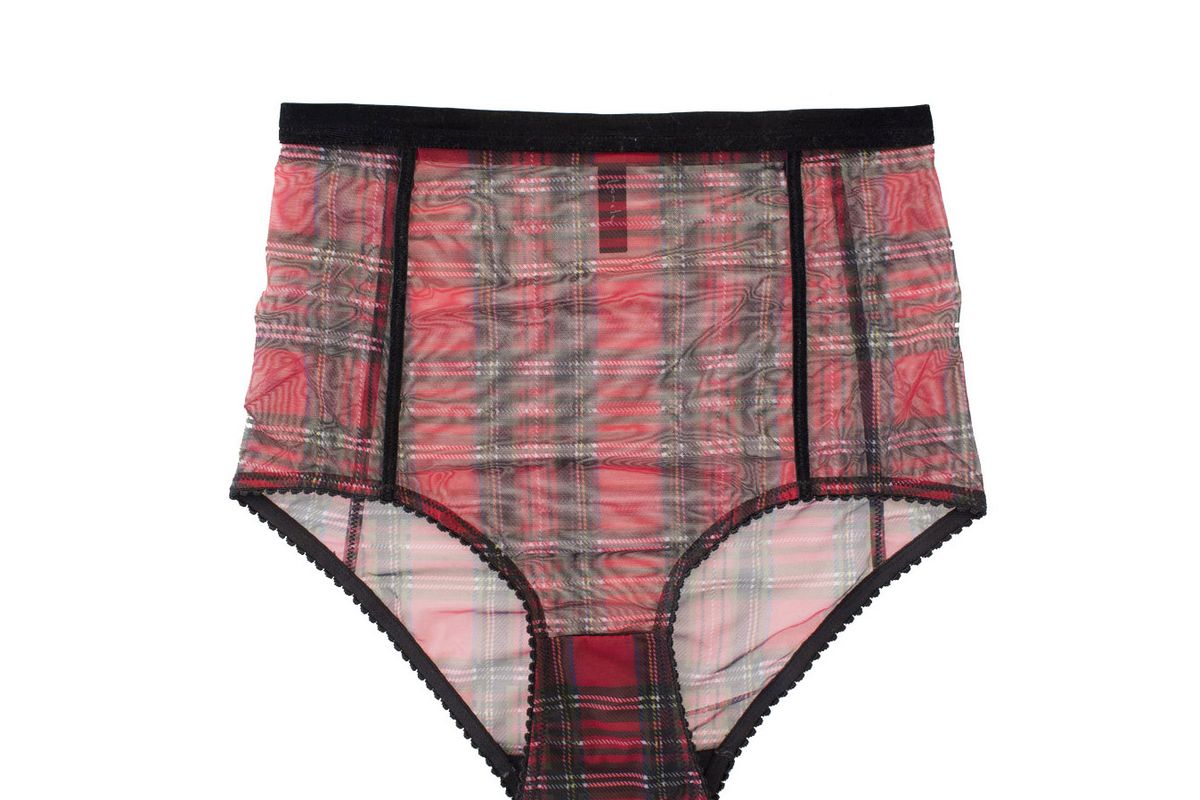 lonely label alexa high waist brief plaid