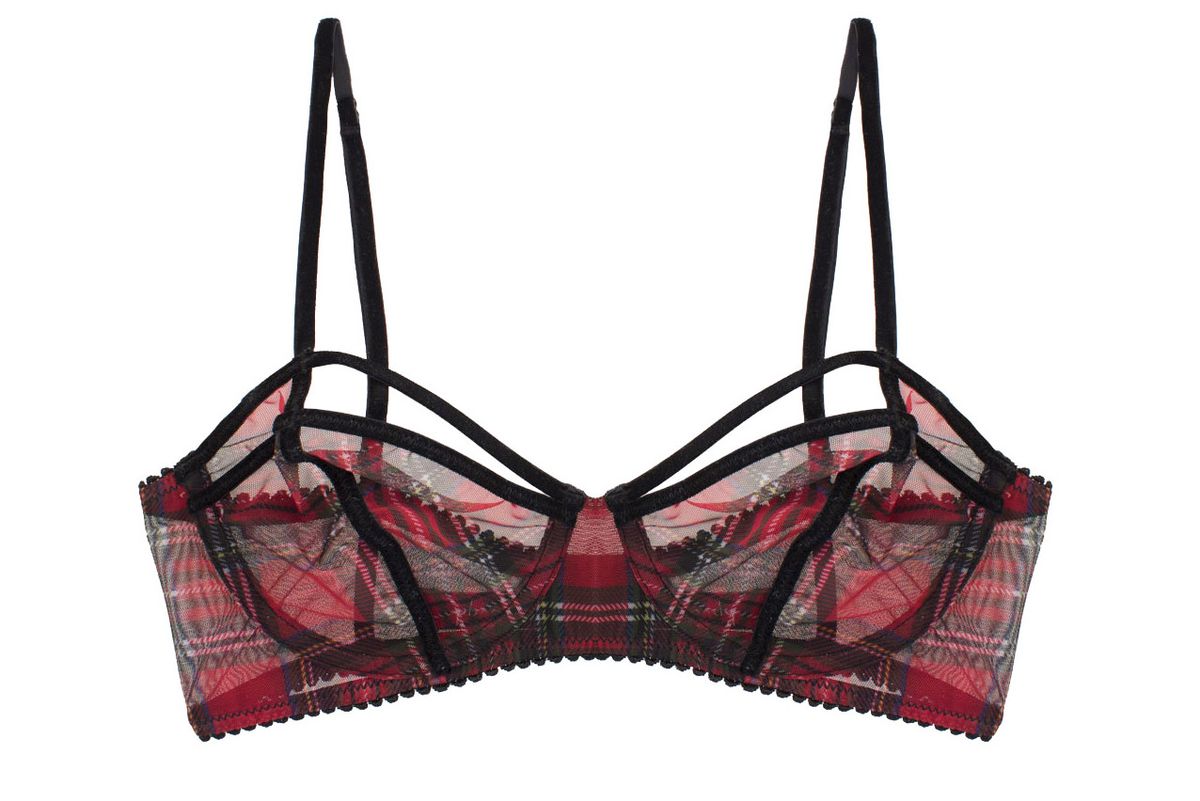 lonely label alexa underwire plaid bra
