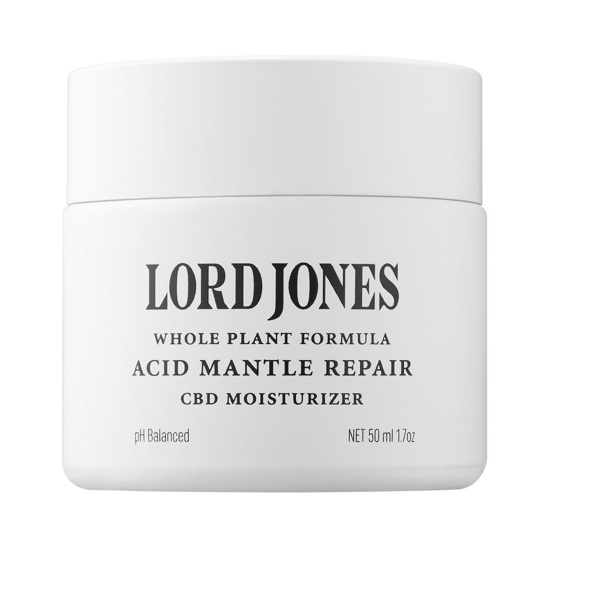 lord jones acid mantle repair moisturizer with 250mg cbd and ceramides