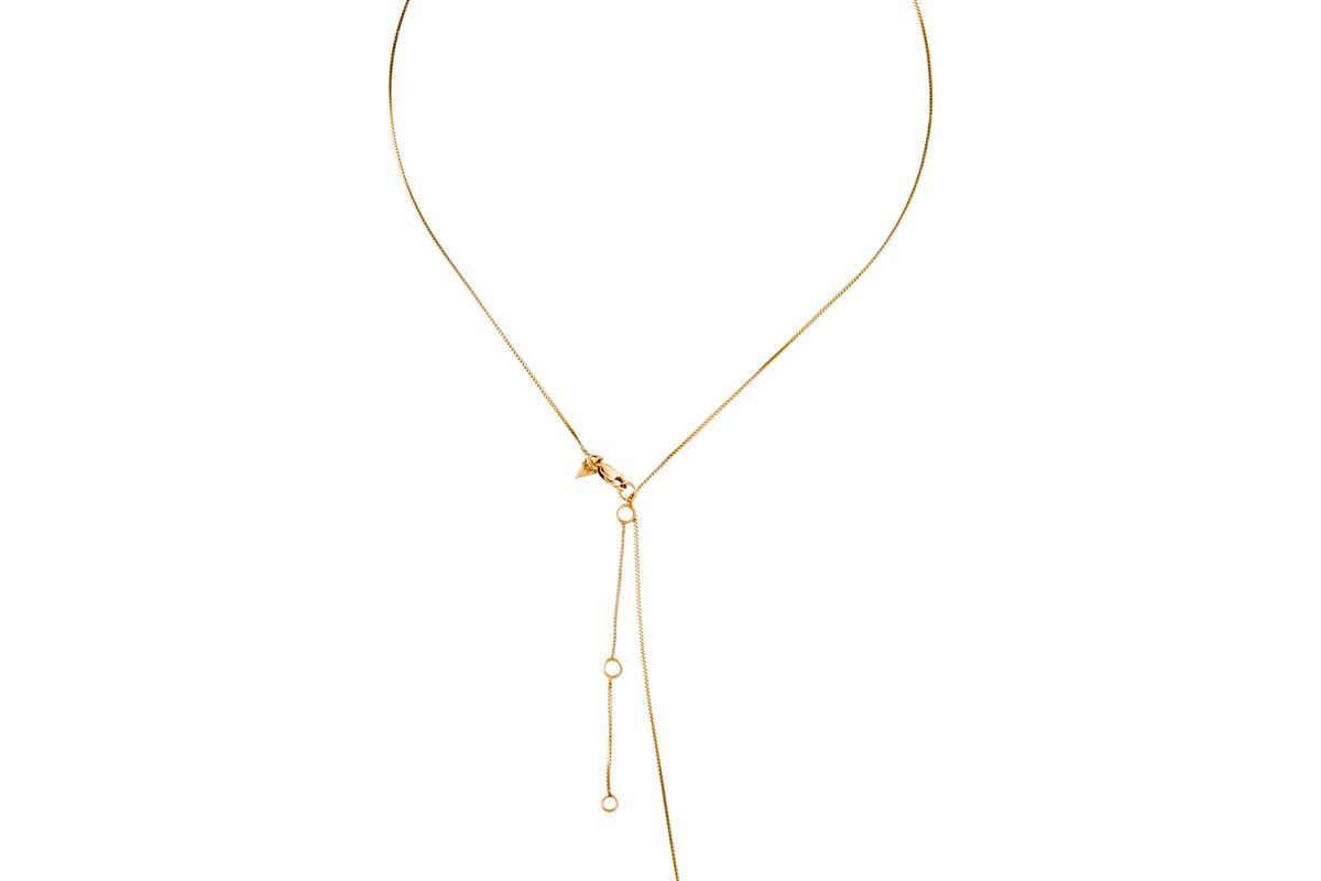 loren stewart 14k diamond lavalier necklace