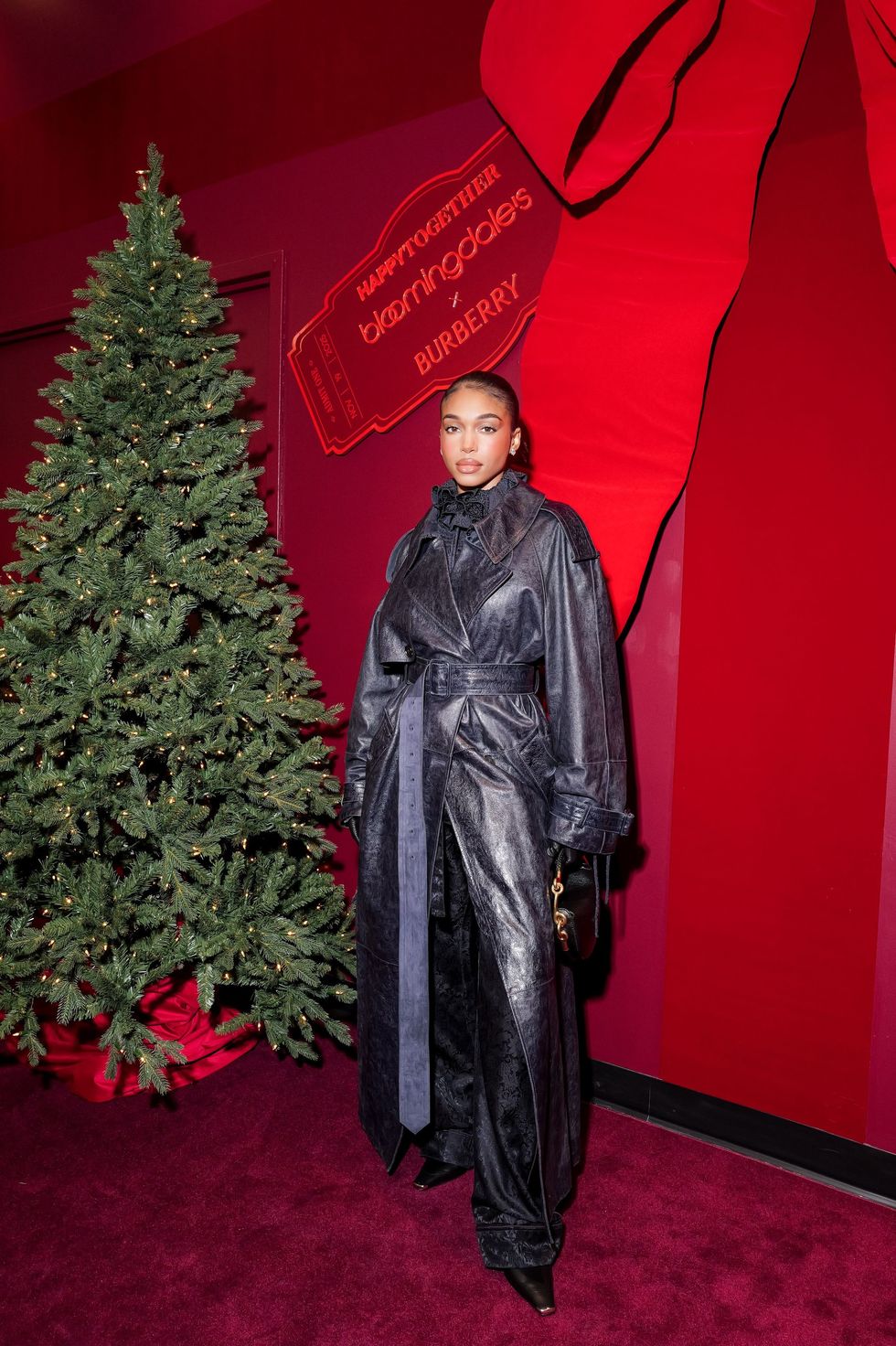 lori-harvey-leather-trench