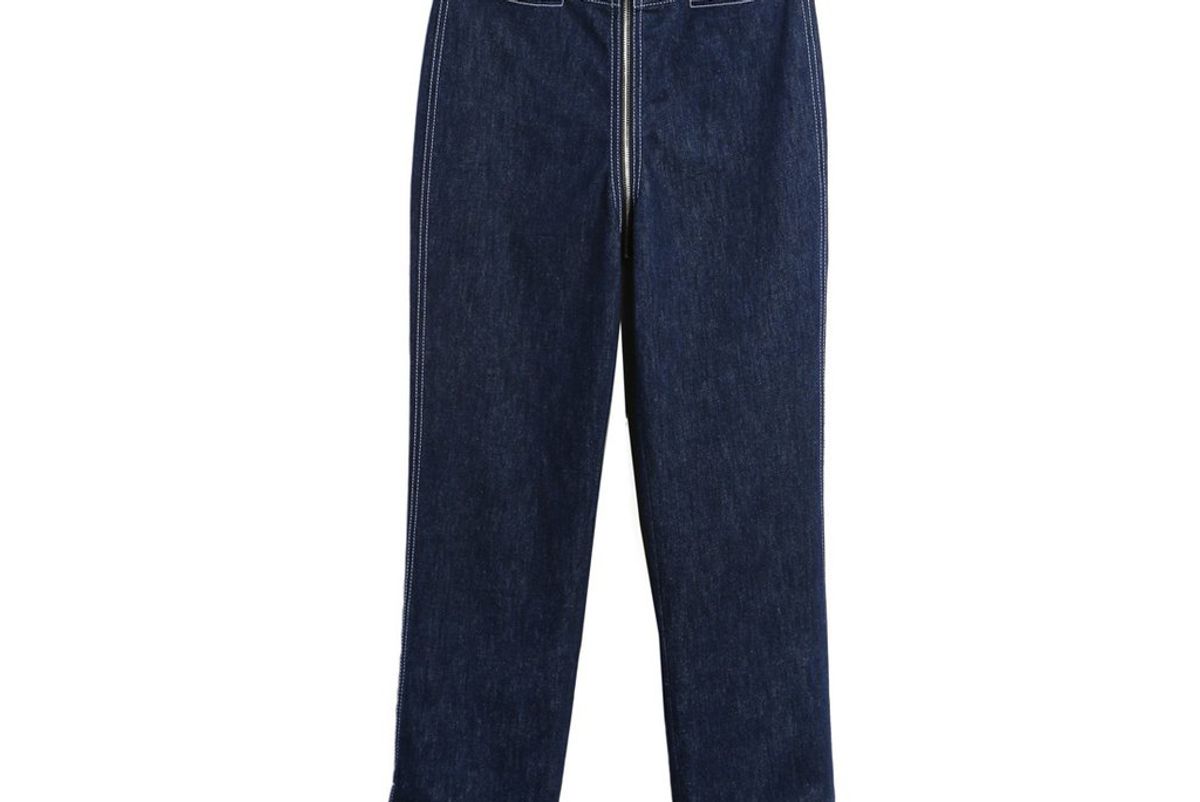 Zip-through Pants in Denim